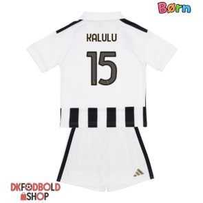 Juventus Pierre Kalulu #15 Hjemmebanesæt Børn 2026-27 Kort ærmer (+ korte bukser)